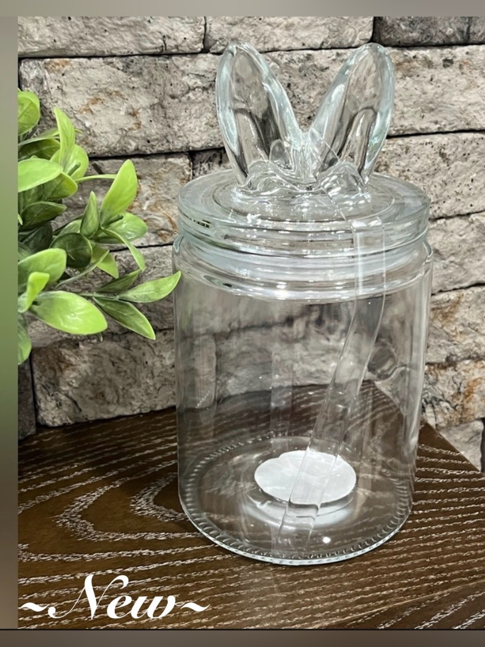 Easter Charming Storage Jar with Bunny Ear Designed Lid ~New~